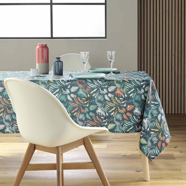 Obdélníkový ubrus STYLIS BLUE, 145 x 240 cm, modrý s potiskem