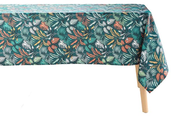 Obdélníkový ubrus STYLIS BLUE, 145 x 240 cm, modrý s potiskem