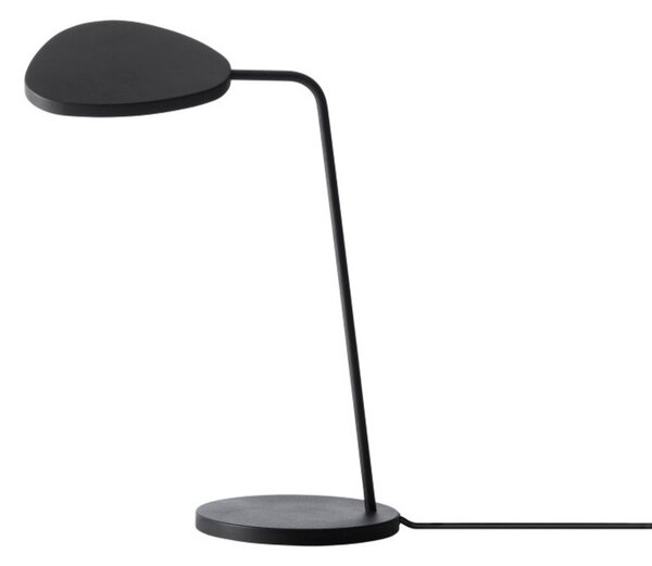 Stolní lampa Muuto, stmívatelné, Černá, Obývací pokoj, Hliník