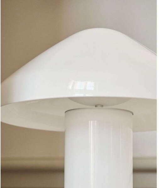 Stolní lampa HAY, stmívatelné, Bílá, Obývací pokoj, Sklo