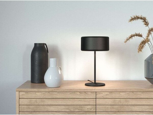 Stolní lampa Herstal, Černá, Obývací pokoj, Kov