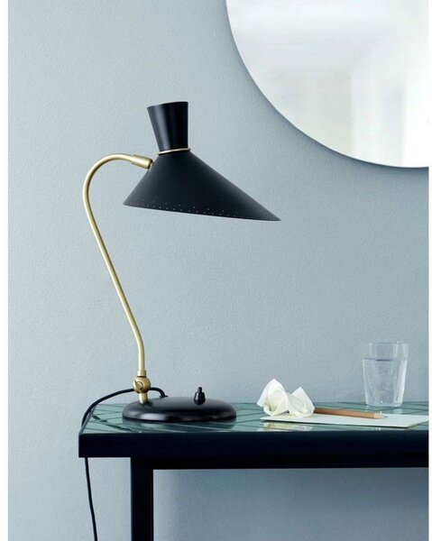 Stolní lampa Warm Nordic, Bloom, Černá, Obývací pokoj, Kov, Vintage