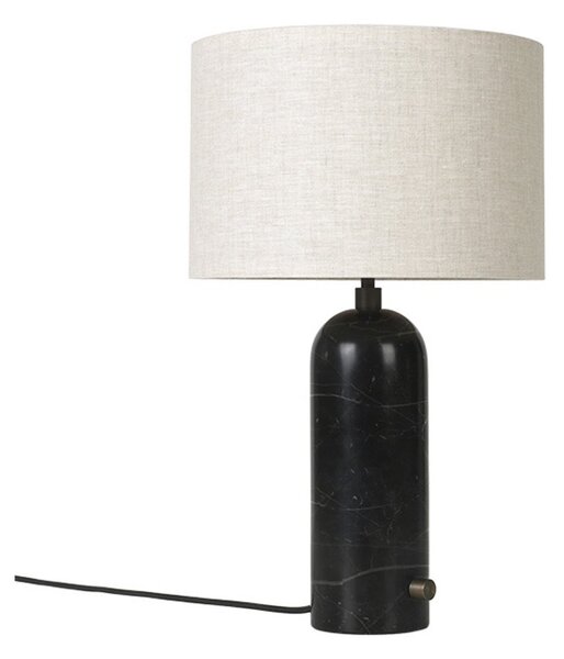 Stolní lampa GUBI, stmívatelné, Černá, Obývací pokoj, Mramor