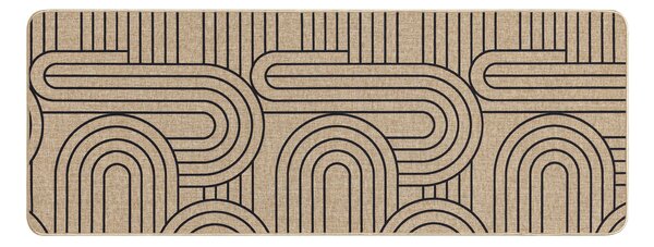 Obdélníková rohož MODUL BLACK, 45 x 120 cm, tkaná