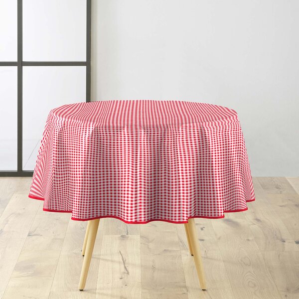 Kulatý ubrus MINI VICHY, Ø 160 cm, kostka