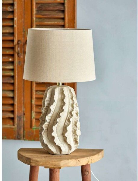 Stolní lampa Bloomingville, Béžová, Obývací pokoj, Tkanina / Textil