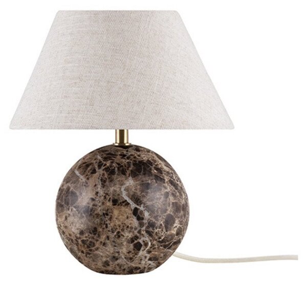 Stolní lampa Globen Lighting, Hnědá / Rezavá, Obývací pokoj, Tkanina / Textil