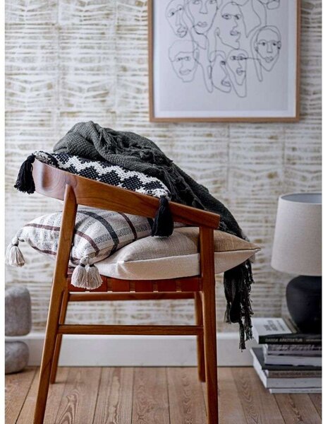 Stolní lampa Bloomingville, Černá, Obývací pokoj, Tkanina / Textil