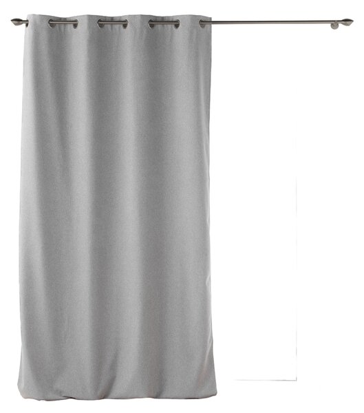 Záclona na průvlečných kroužcích JUPITER GREY, 140 x 260 cm, termoizolační