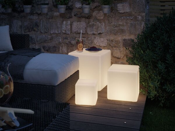 P 94181 Plug&Shine světelný objekt Cube IP67 3000K 24V délka hrany 30cm - PAULMANN