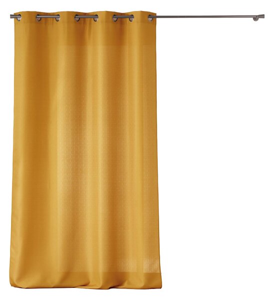 Záclona na průvlecích SOLINE OCHRA, 140 x 260 cm, barva okrová
