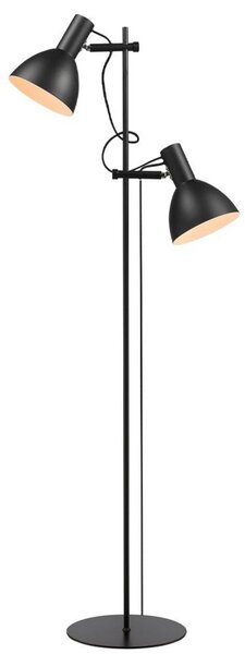 Stojací Lampa Halo Design, Černá, Obývací pokoj, Kov