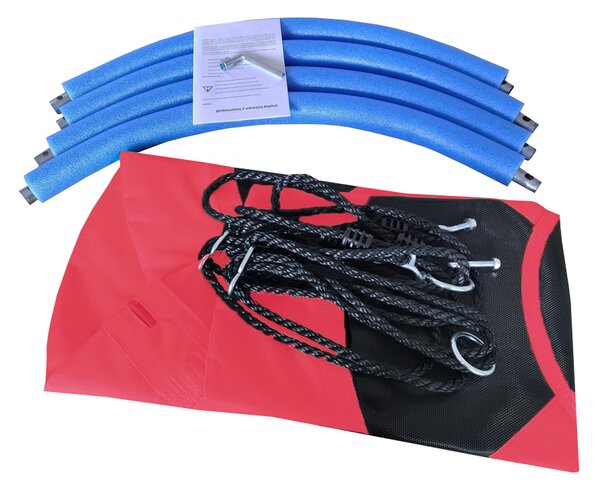 Aga Závěsný houpací kruh 120 cm Červený