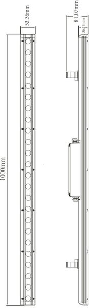 IMPR 732071 Deko-Light Wallwasher Caph 24V DC 66W 3000K + RGB 2800lm 1000mm tmavě šedá