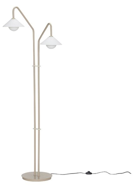 Stojací Lampa Hübsch, Béžová, Obývací pokoj, Kov