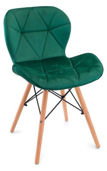 Bestent Jídelní židle sametová zelená SMARAGD