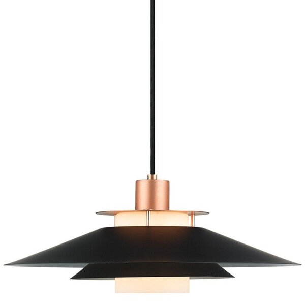 Závěsná svítidlo Halo Design, Černá, Jídelna, Kov