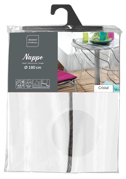 Průhledný ubrus na zahradu GARDEN B, Ø 180 cm