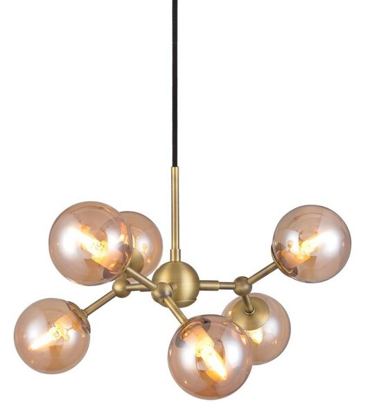 Závěsná svítidlo Halo Design, Zlatá / mosazná, Jídelna, Kov