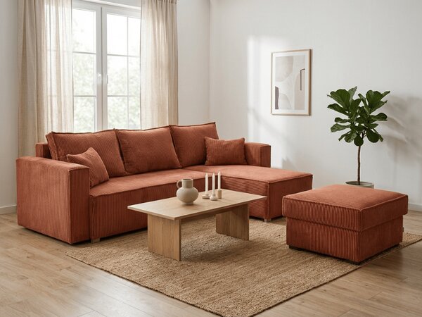 Terakotový taburet SMART COSARO s úložným prostorem 65x65 cm