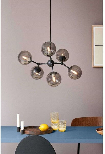 Závěsná svítidlo Halo Design, Šedá, Jídelna, Kov