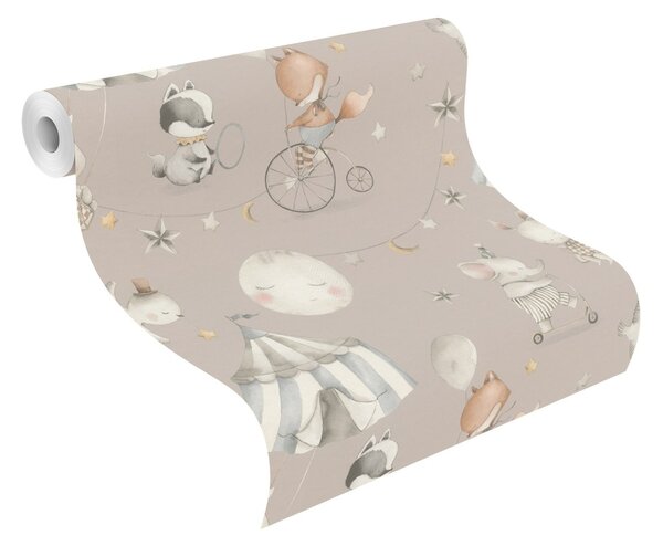 RASCH | Vliesová tapeta na zeď Kids World 2 301939 | 0,53 x 10,05 m | šedá