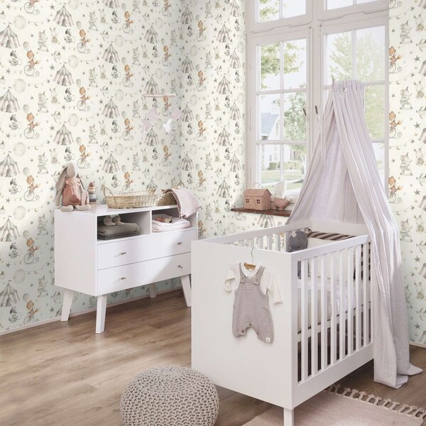 RASCH | Vliesová tapeta na zeď Kids World 2 301922 | 0,53 x 10,05 m | bílá