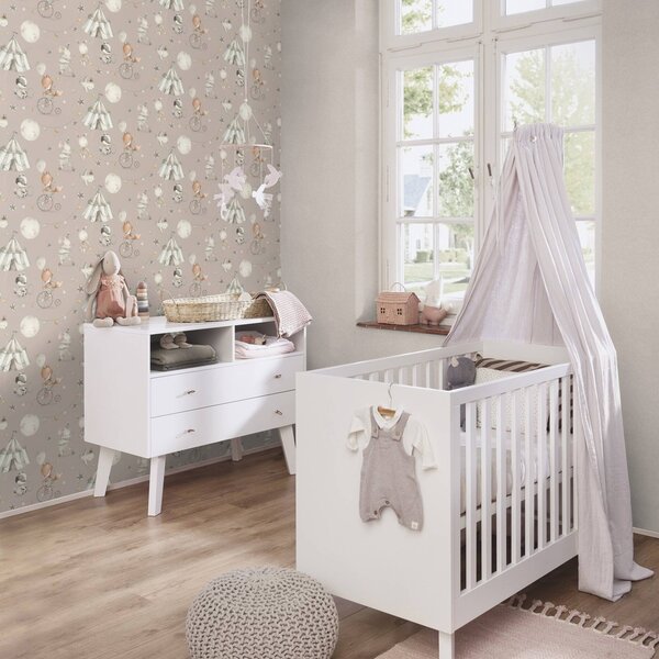RASCH | Vliesová tapeta na zeď Kids World 2 301939 | 0,53 x 10,05 m | šedá