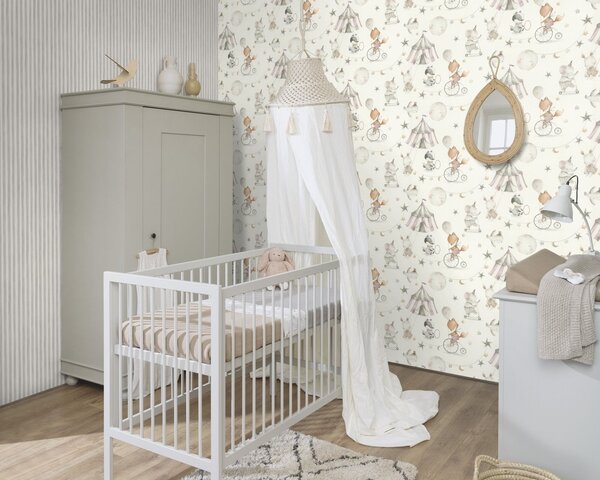 RASCH | Vliesová tapeta na zeď Kids World 2 301922 | 0,53 x 10,05 m | bílá