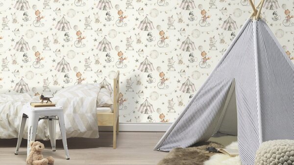 RASCH | Vliesová tapeta na zeď Kids World 2 301922 | 0,53 x 10,05 m | bílá