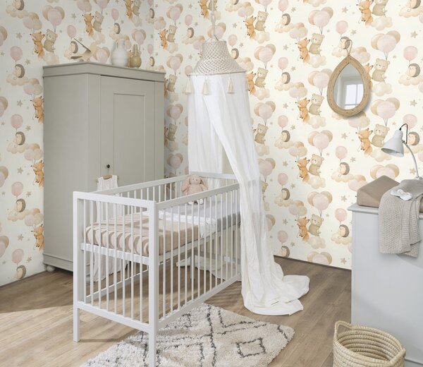 RASCH | Vliesová tapeta na zeď Kids World 2 302110 | 0,53 x 10,05 m | bílá