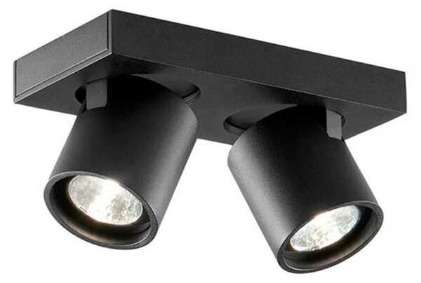 Stropní Lampa LIGHT-POINT, stmívatelné, Černá, Obývací pokoj, Hliník