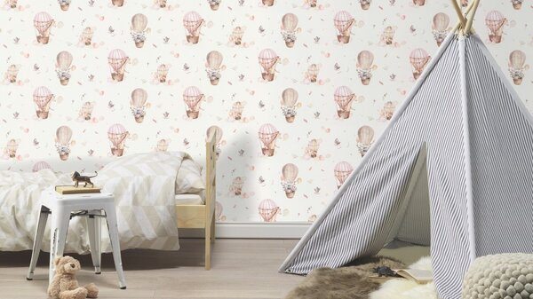 RASCH | Vliesová tapeta na zeď Kids World 2 300529 | 0,53 x 10,05 m | bílá