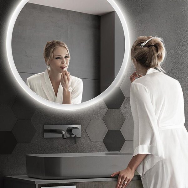 Tutumi Zrcadlo ⌀50 cm s regulovatelným LED osvětlením HOM-02836