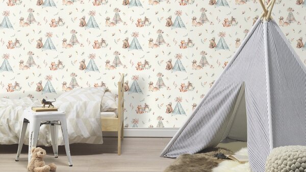 RASCH | Vliesová tapeta na zeď Kids World 2 301410 | 0,53 x 10,05 m | bílá