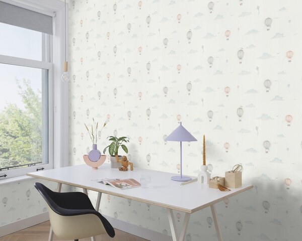 RASCH | Vliesová tapeta na zeď Kids World 2 302622 | 0,53 x 10,05 m | bílá