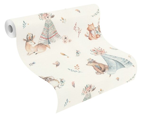 RASCH | Vliesová tapeta na zeď Kids World 2 301410 | 0,53 x 10,05 m | bílá