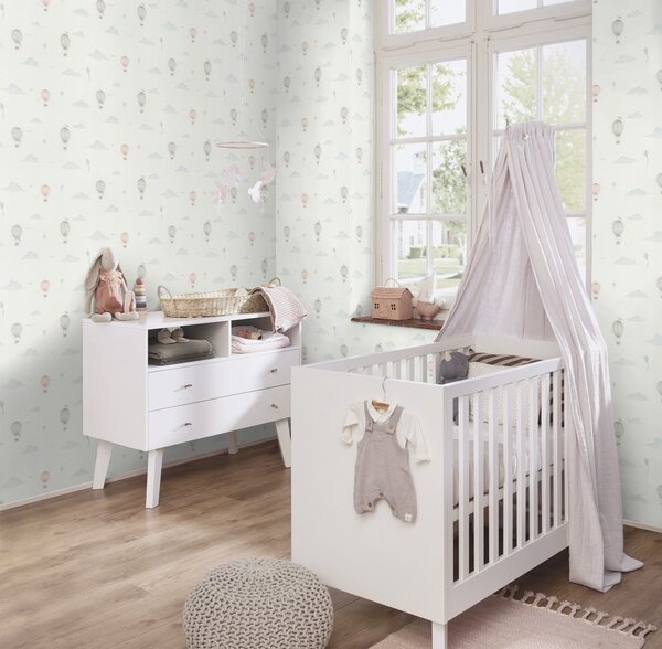 RASCH | Vliesová tapeta na zeď Kids World 2 302622 | 0,53 x 10,05 m | bílá