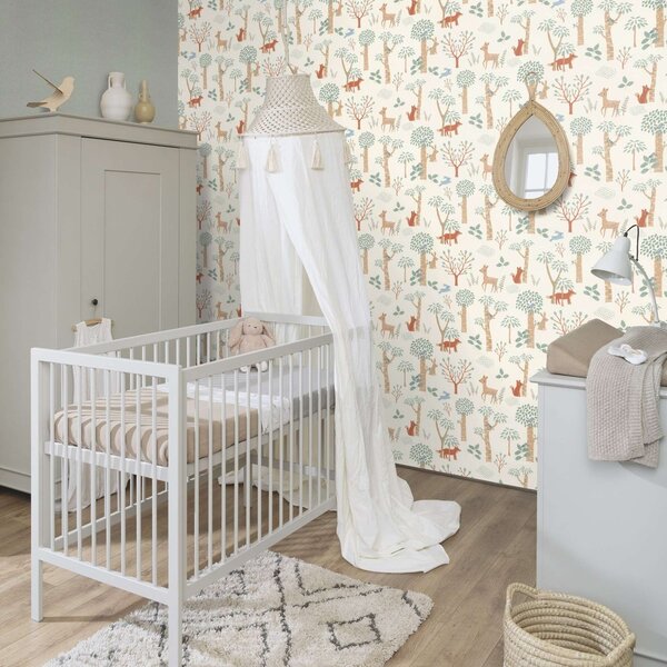RASCH | Vliesová tapeta na zeď Kids World 2 302813 | 0,53 x 10,05 m | bílá