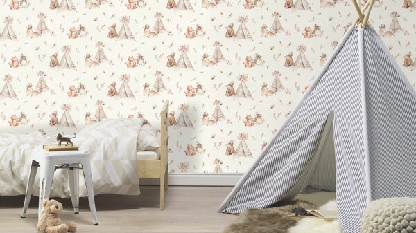 RASCH | Vliesová tapeta na zeď Kids World 2 301427 | 0,53 x 10,05 m | bílá