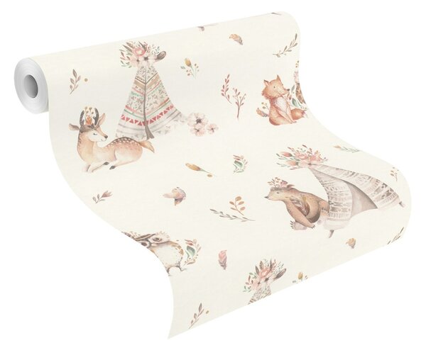 RASCH | Vliesová tapeta na zeď Kids World 2 301427 | 0,53 x 10,05 m | bílá