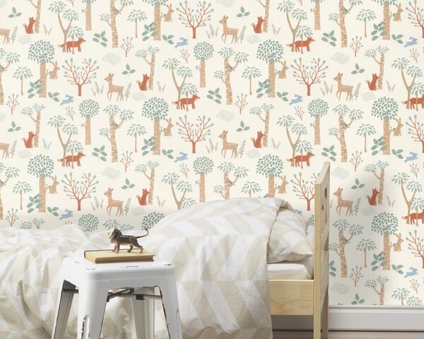 RASCH | Vliesová tapeta na zeď Kids World 2 302813 | 0,53 x 10,05 m | bílá