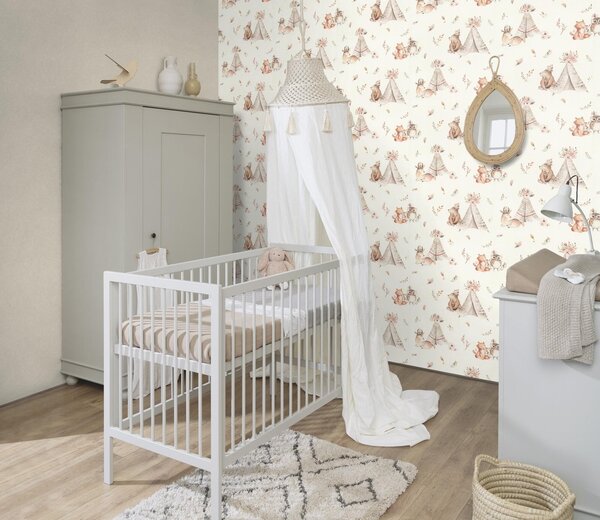 RASCH | Vliesová tapeta na zeď Kids World 2 301427 | 0,53 x 10,05 m | bílá