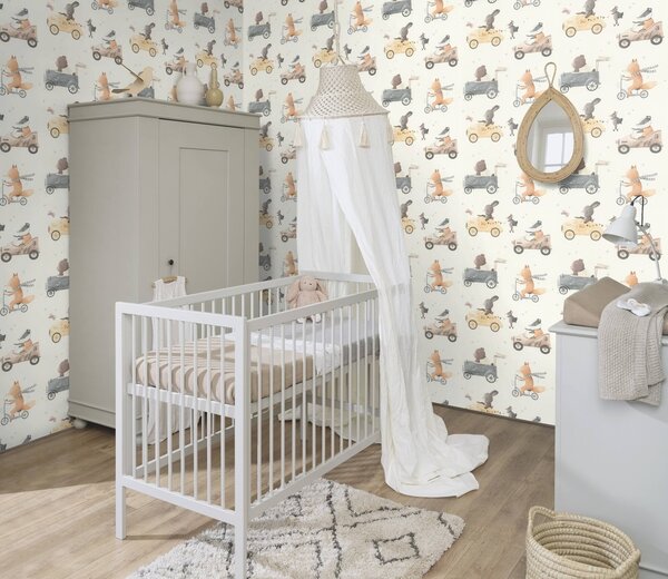 RASCH | Vliesová tapeta na zeď Kids World 2 301878 | 0,53 x 10,05 m | bílá