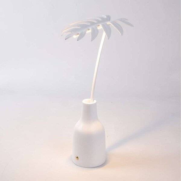 Stolní lampa SELETTI, stmívatelné, Bílá, Obývací pokoj, Kov
