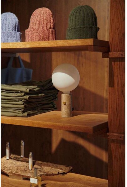 Stolní lampa Made By Hand, Béžová, Obývací pokoj, Mramor