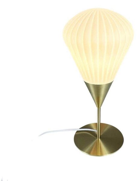 Stolní lampa Dyberg Larsen, Zlatá / mosazná, Obývací pokoj, Sklo