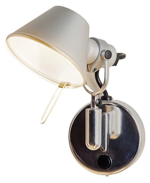 Nástěnná Svítidla Artemide, Tolomeo Micro Faretto, stmívatelné, Metalická, Obývací pokoj, Kov, Design