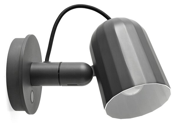 Nástěnná Svítidla HAY, Noc Wall Button, Šedá, Obývací pokoj, Kov, Design