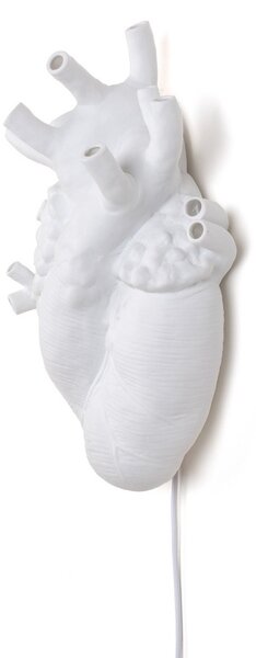 Nástěnná Svítidla SELETTI, Heart Lamp, Bílá, Obývací pokoj, Keramika, Design